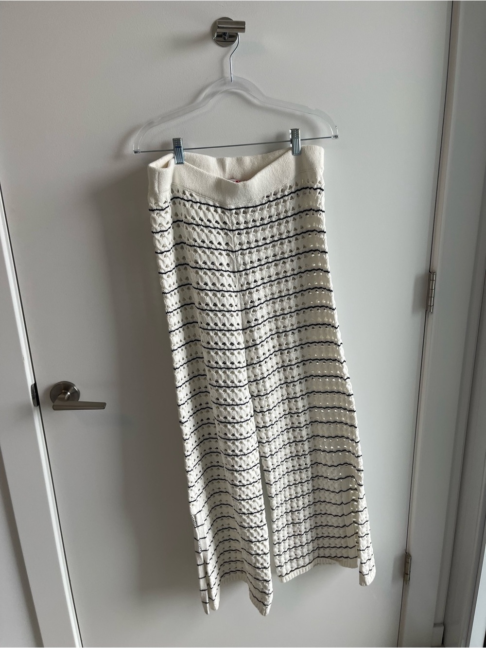 Solid & Striped Cream Striped Knit Pants